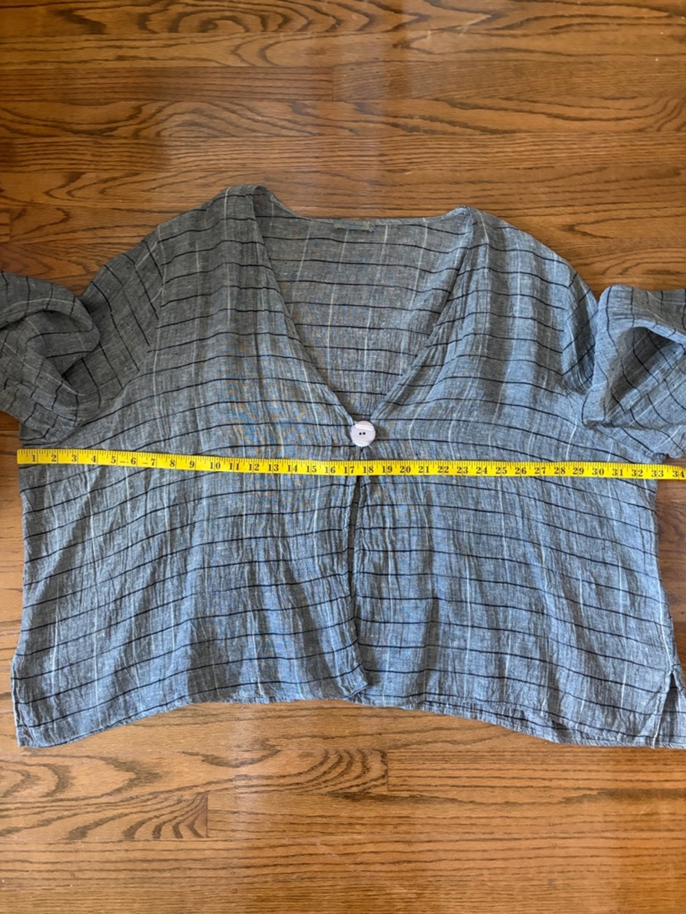 Chalet Et Ceci Gray and Black Checked Light Jacket Size 2X - Picture 8 of 9